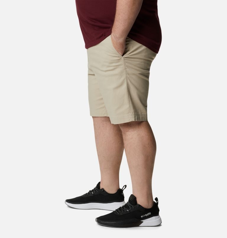 Men's Columbia Flex ROC Shorts Khaki | Plus Size CA-UC146